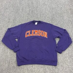 Clemson Tigers Sweatshirt Mens Large Purple NCAA Football Champion Crewneck